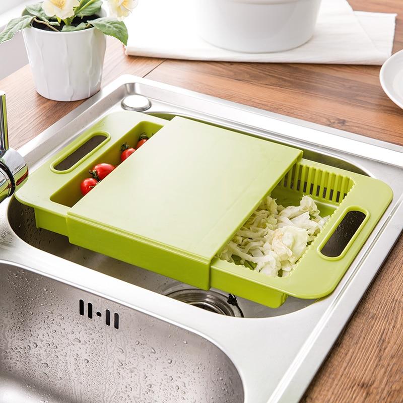 Multifunction Kitchen Chopping Blocks Sinks Drain Basket Cutting