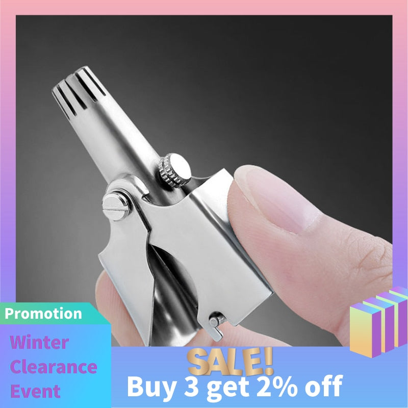 Men Nose Trimmer High Quality Stainless Steel Nose Razor Shaver Manual Washable Hair Removal Tools Nose Ear Hair Trimmer Razor
